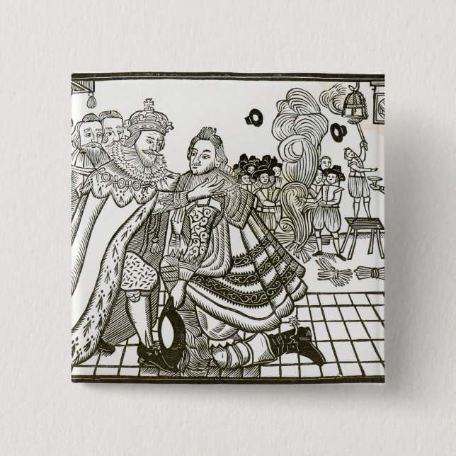 Prince Charles's Welcome Home from Spain, 1623 15 Cm Square Badge (Front)