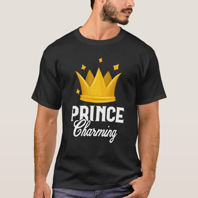 Prince Charming  Fairy Tale Halloween Lazy Costume T-Shirt (Front)