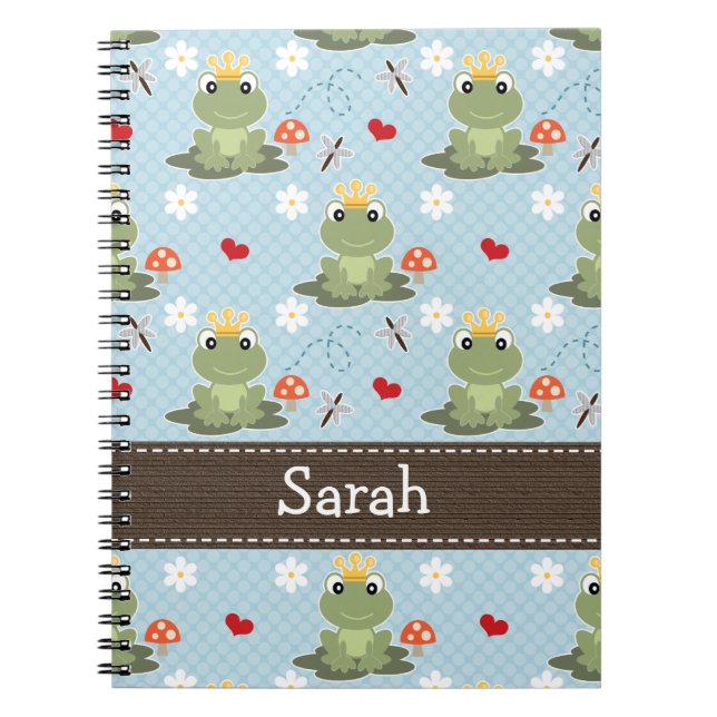 Prince Charming Frog Spiral Notebook Journal (Front)