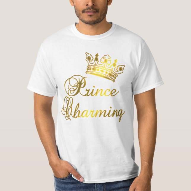 Prince Charming in Gold T-shirt for Baby or Adult (Front)