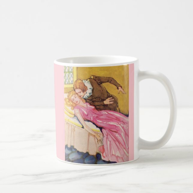 Prince Charming kissing Sleeping Beauty Coffee Mug (Right)