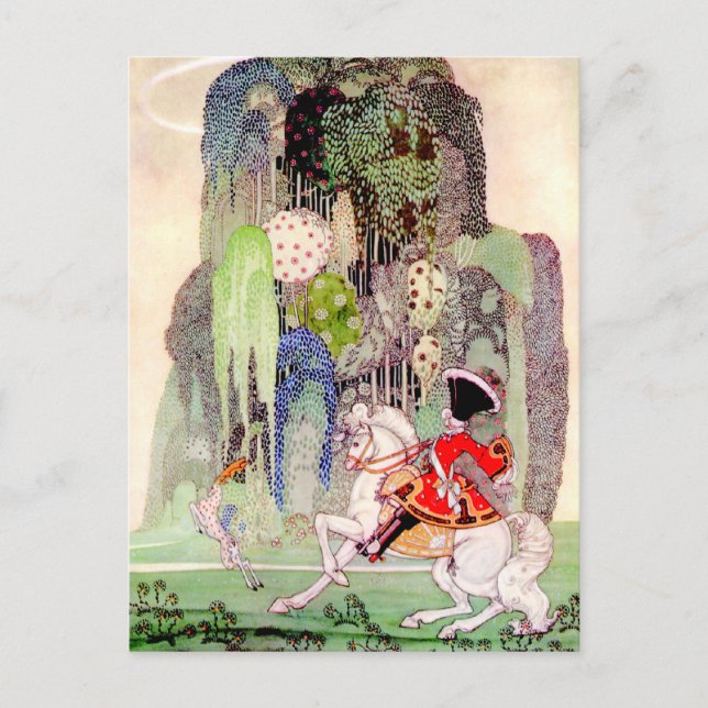 Prince Charming on his White Horse by Kay Neilsen Postcard (Front)