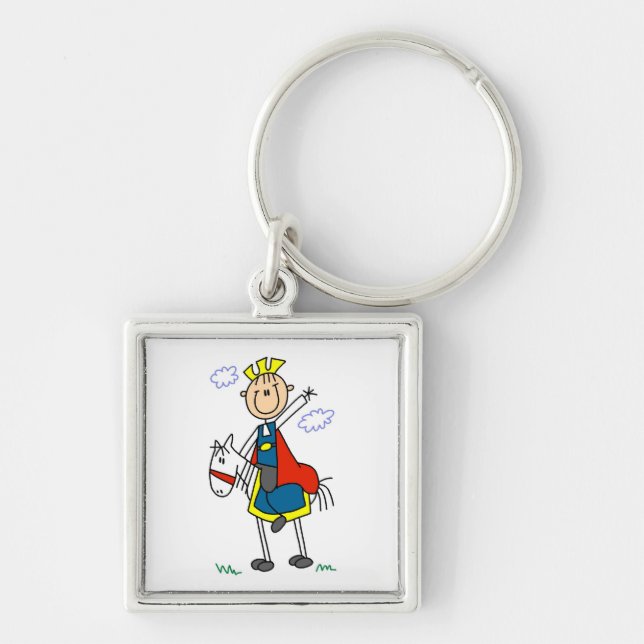 Prince Charming on Horse Key Ring (Front)