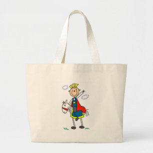 Prince Charming on Horse Tshirts and Gifts Large Tote Bag
