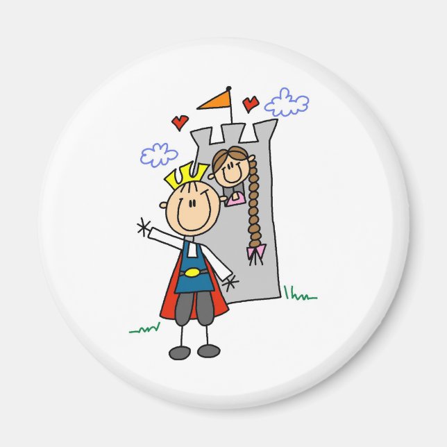 Prince Charming Rescues Rapunzel Magnet (Front)