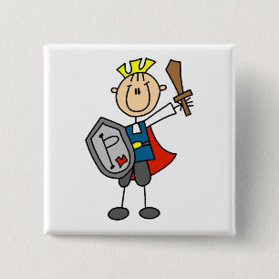 Prince Charming With Sword 15 Cm Square Badge
