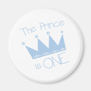 Prince Crown 1st Birthday Magnet