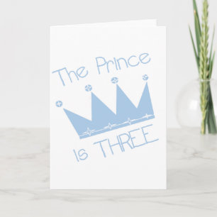 Prince Crown 3rd Birthday Tshirts and Gifts Card