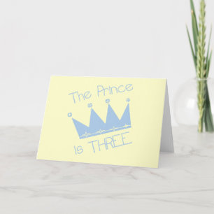 Prince Crown 3rd Birthday Tshirts and Gifts Card