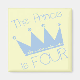 Prince Crown 4th Birthday Tshirts and Gifts Magnet