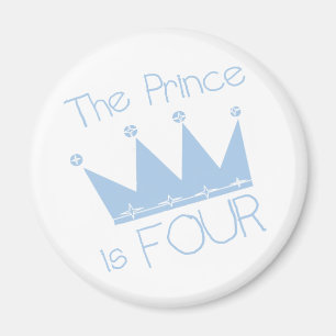 Prince Crown 4th Birthday Tshirts and Gifts Magnet
