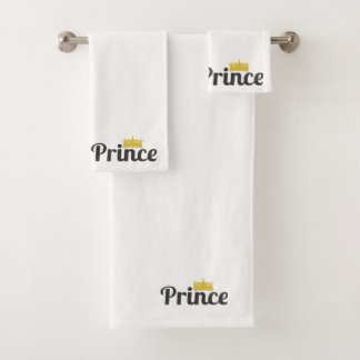 Prince crown anniversary gift  bath towel set