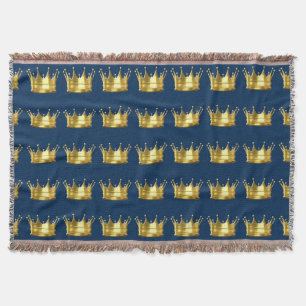 Prince Crown Throw Blanket