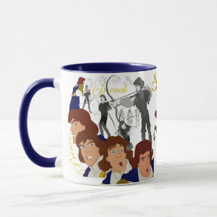 Prince Derek Sketch Mug with Coloured Rim&Handle