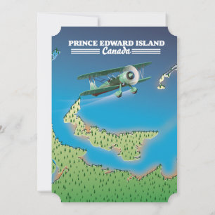 Prince Edward Island, Canada map. Invitation