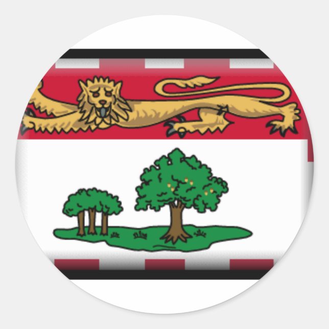 Prince Edward Island Flag Classic Round Sticker (Front)