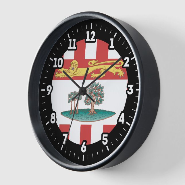 Prince Edward Island Flag Graphic Dial Clock (Angle)