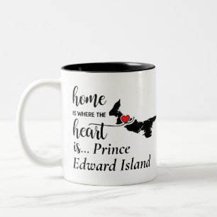 Prince Edward Island Home is Where Heart is Two-Tone Coffee Mug