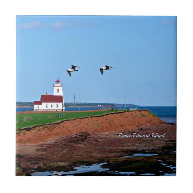 Prince Edward Island Lighthouse Ceramic Tile (Front)