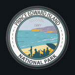 Prince Edward Island National Park Beach Badge Magnet<br><div class="desc">Prince Edward Island National Park vector art design. The Park is situated along the island's north shore,  fronting the Gulf of St. Lawrence.</div>