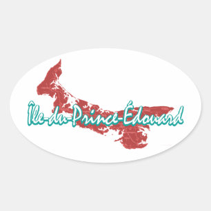 Prince Edward Island Oval Sticker