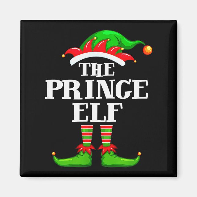 Prince Elf Matching Family Group Christmas Party P Magnet (Front)