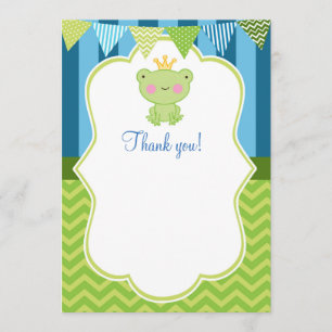 Prince Frog Thank You Card Blank