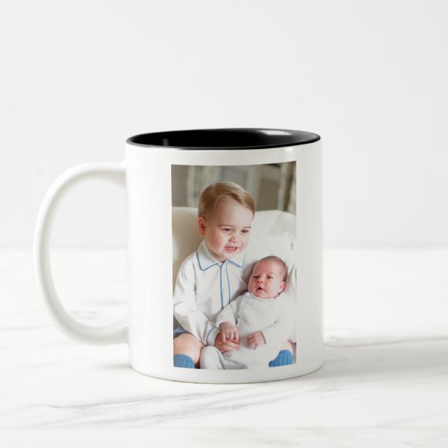 Prince George and Princess Charlotte Two-Tone Coffee Mug (Left)