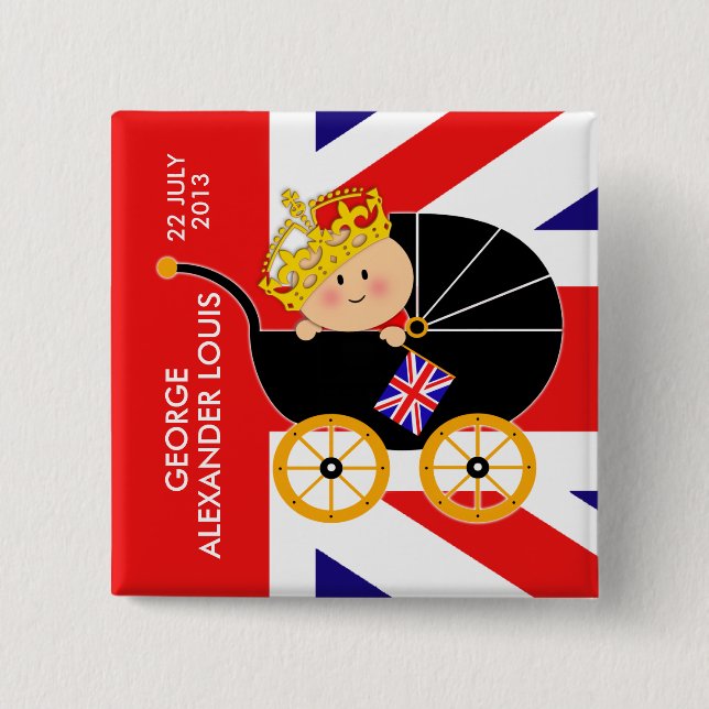 Prince George Royal Baby Button (Front)