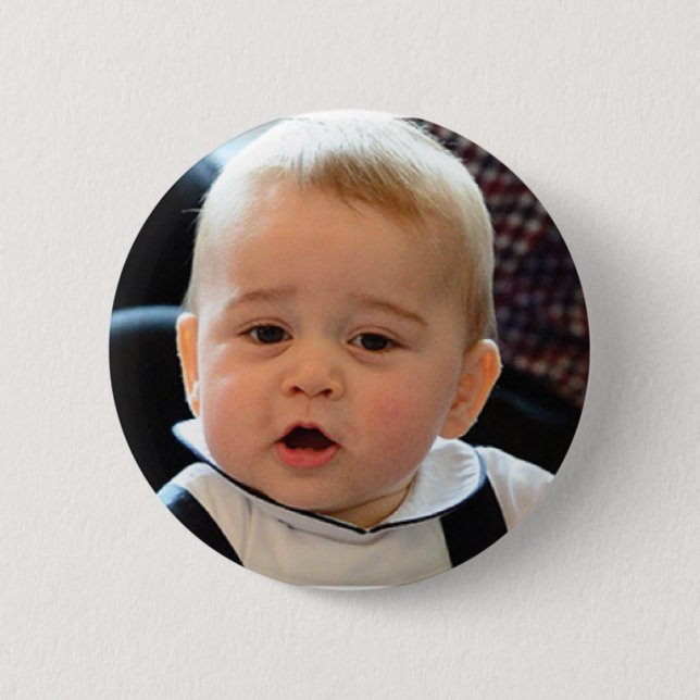 Prince George - William & Kate 6 Cm Round Badge (Front)