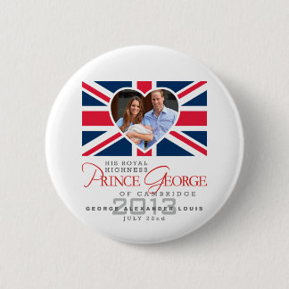 Prince George - William & Kate 6 Cm Round Badge