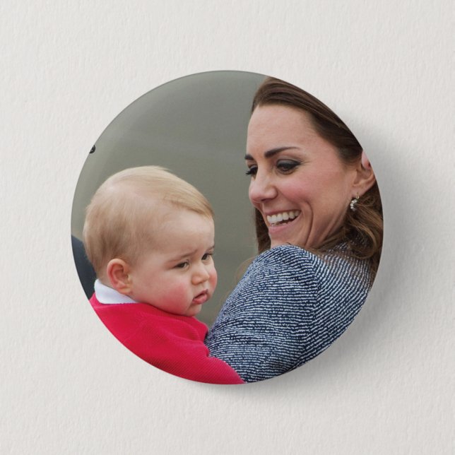 Prince George - William & Kate 6 Cm Round Badge (Front)