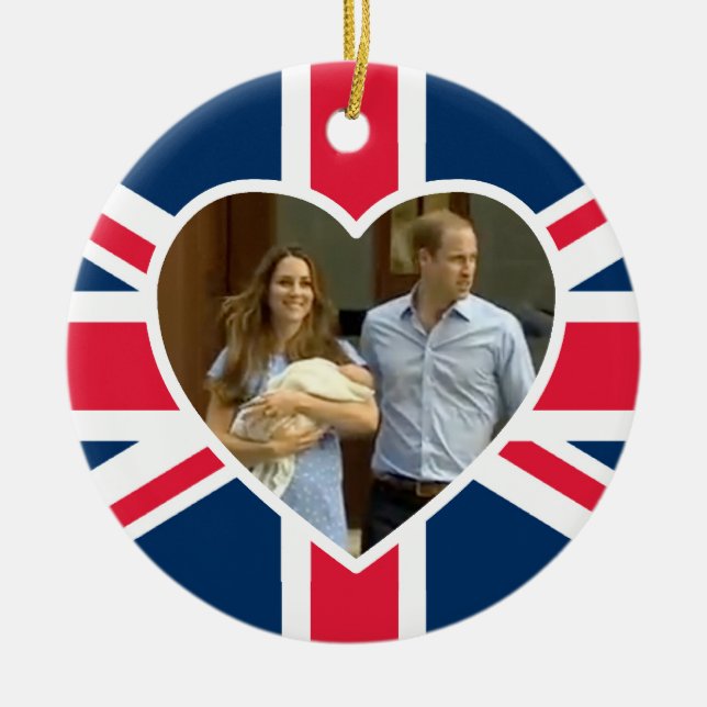 Prince George - William & Kate Ceramic Ornament (Front)