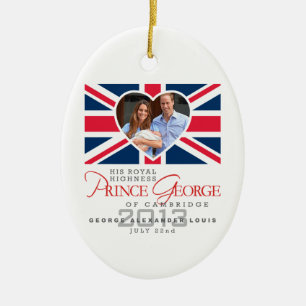 Prince George - William & Kate Ceramic Tree Decoration