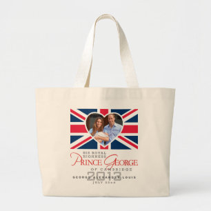 Prince George - William & Kate Large Tote Bag