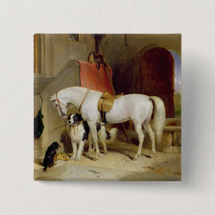 Prince George's Favourites (oil on canvas) 15 Cm Square Badge