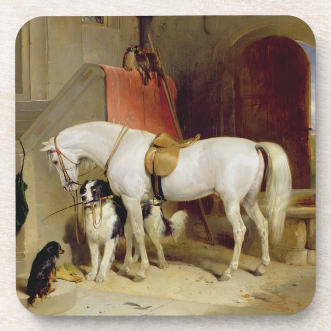 Prince George's Favourites (oil on canvas) Coaster (Front)