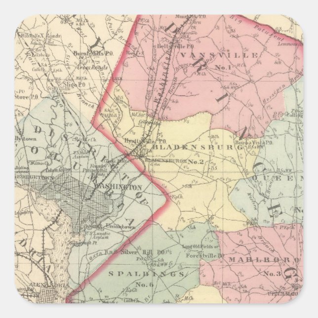 Prince George's Square Sticker (Front)