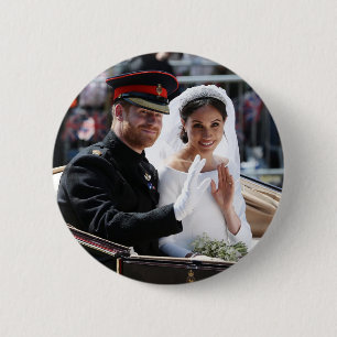 Prince Harry and Meghan Markle Royal Wedding 6 Cm Round Badge