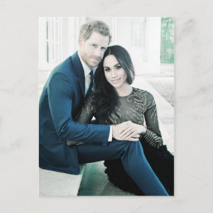 Prince Harry engagement portrait stylised Announcement Postcard