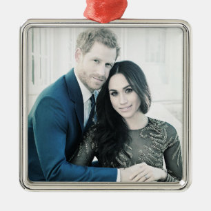 Prince Harry engagement portrait stylised Metal Ornament