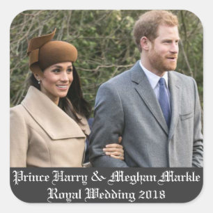 Prince Harry & Meghan Markle Royal Wedding 2018 Square Sticker