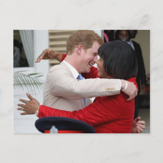 Prince Harry & PM Portia Simpson Miller Postcard