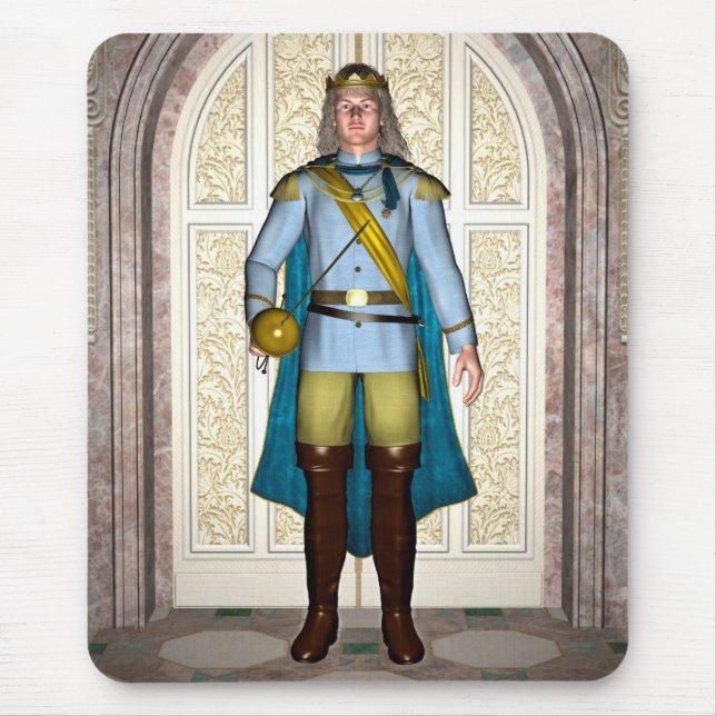 Prince in Fairytale Palace Mouse Pad (Front)