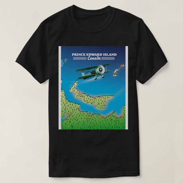 Prince Island Canada beautiful map T-Shirt (Design Front)