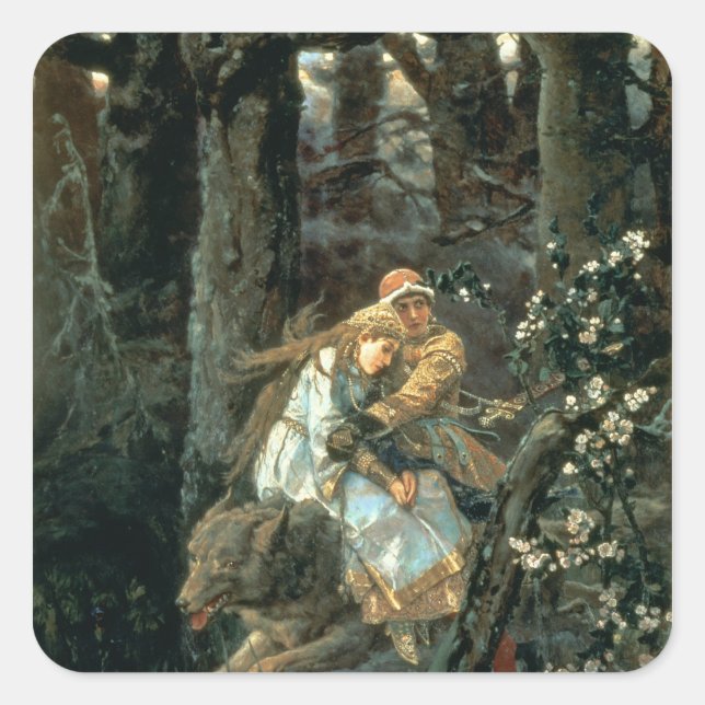 Prince Ivan on the Grey Wolf, 1889 Square Sticker (Front)