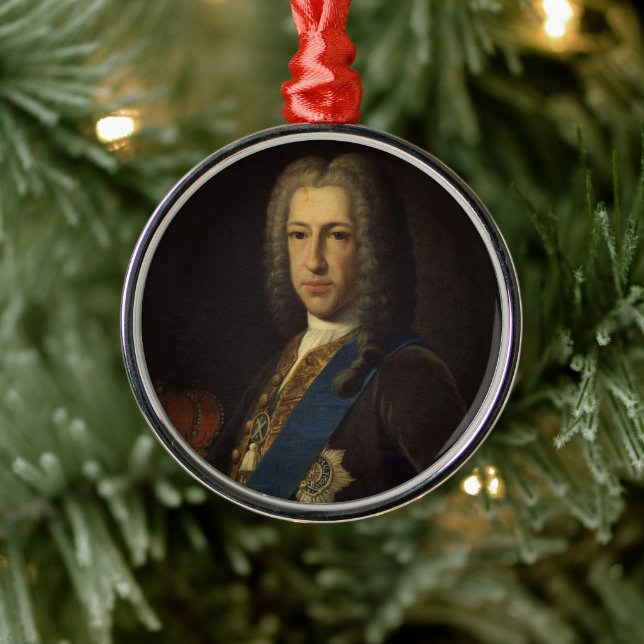 Prince James Francis Edward Stuart by Anton Mengs Metal Ornament (Tree)