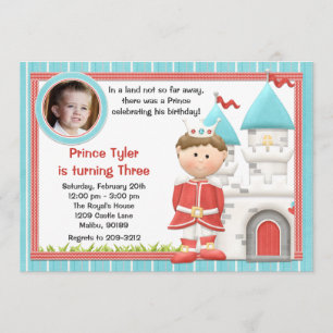 Prince Kids Birthday Party Invitation
