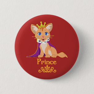Prince Kitten 6 Cm Round Badge