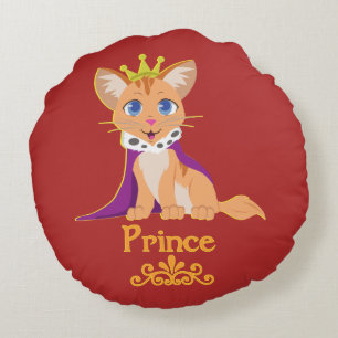 Prince Kitten Round Cushion